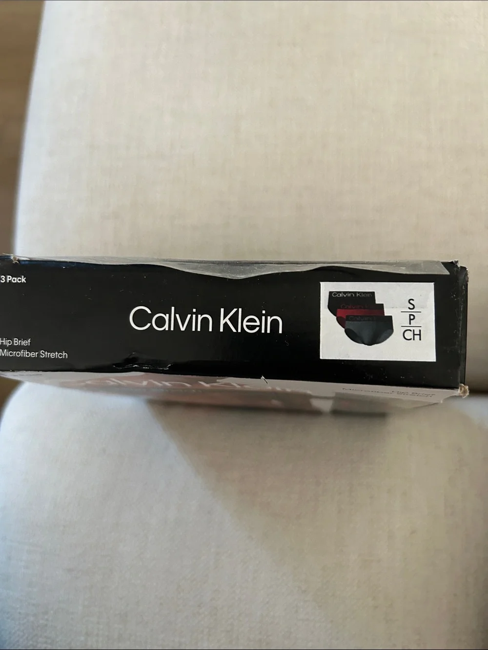 Calvin Klein 3 PACK Microfiber Stretch HIP brief, Red/Black/grey, SMALL, NWT